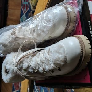 Ivory Leather lined boots